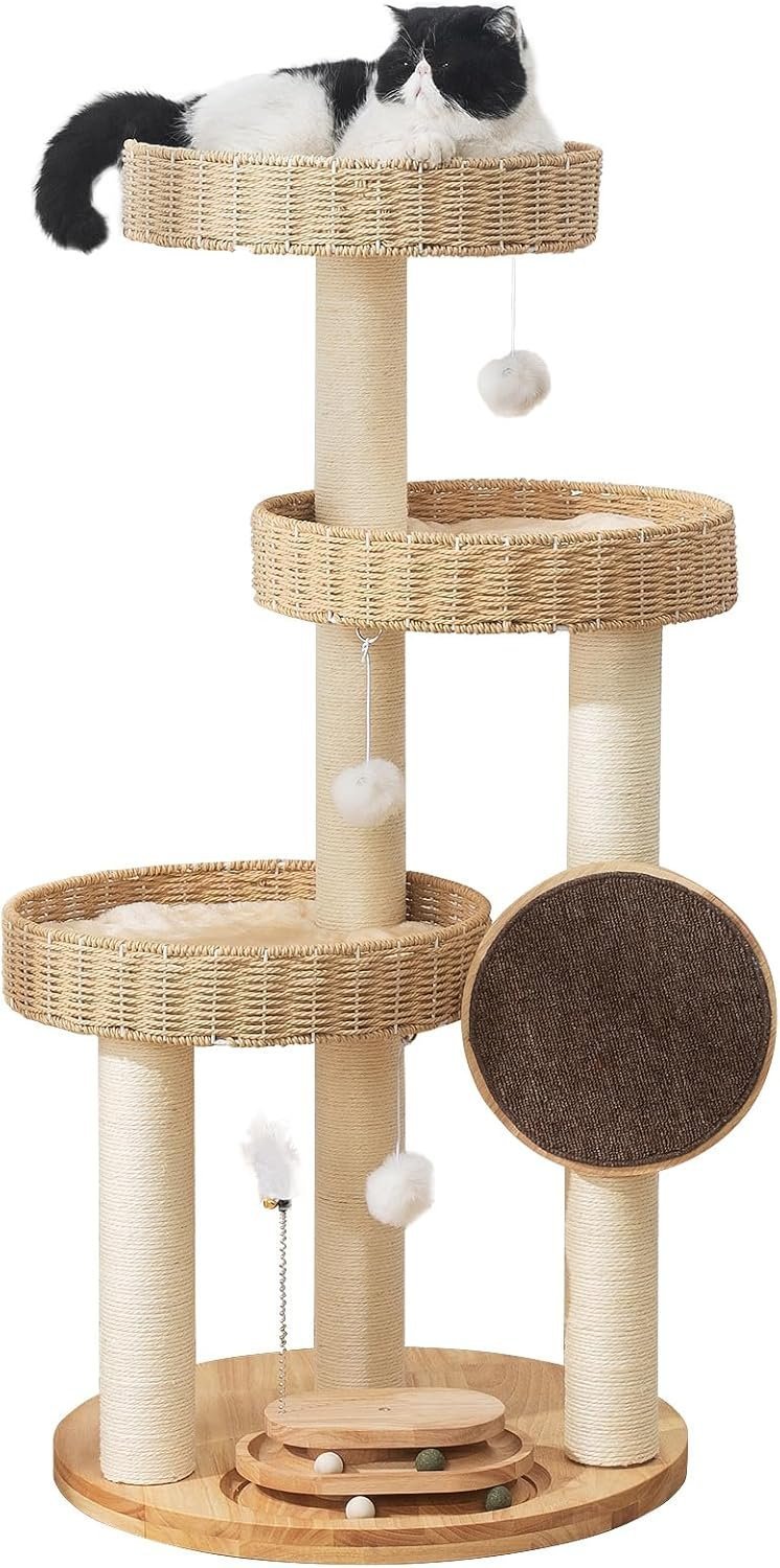 Solid Wood Cat Tower