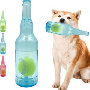 Squeaky Dog Chew Toy with Tennis Ball