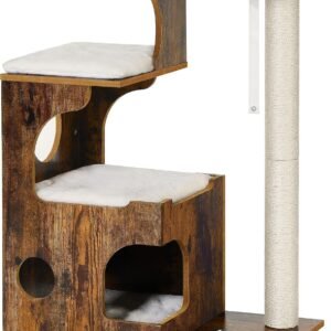 Cat Tower with 3 Beds and Cave